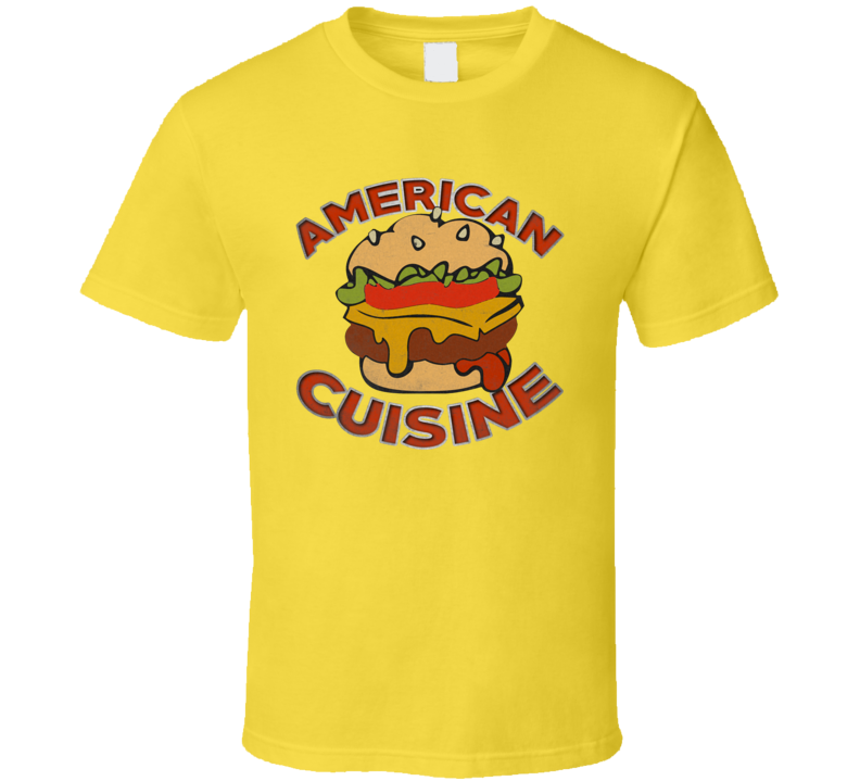 American Cuisine USA Burgers Summer BBQ Funny Parody T Shirt