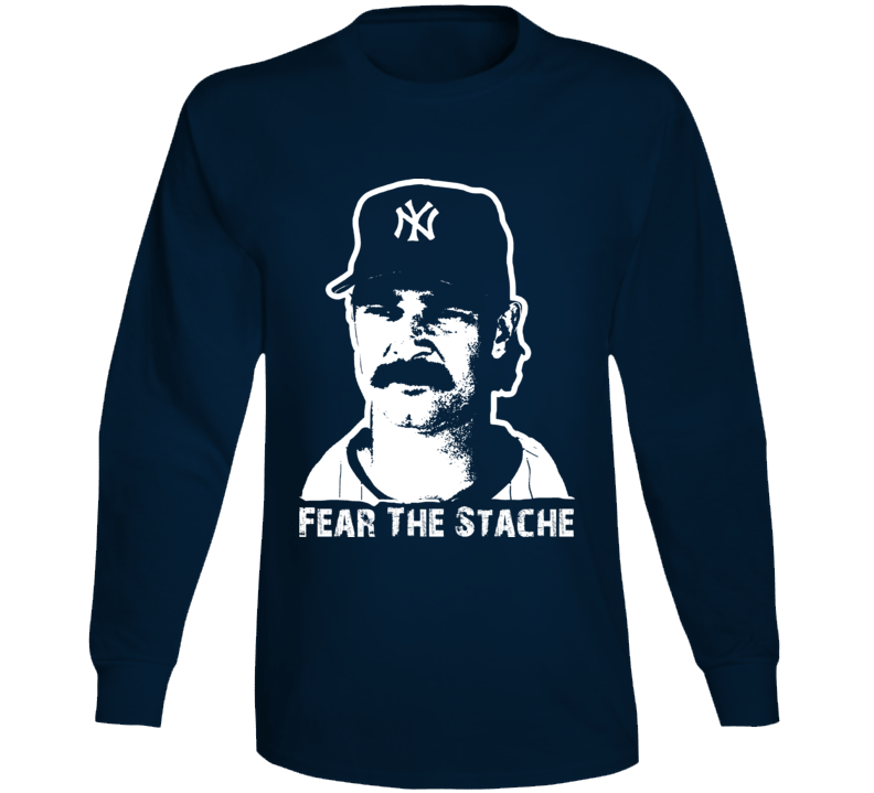 Don Mattingly Fear The Stache Baseball Long Sleeve T Shirt