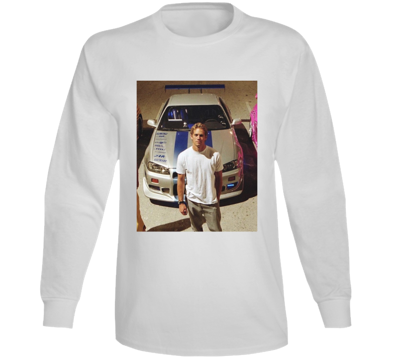 Paul Walker Fast Furious Racing Speed Car Fan Movie Long Sleeve T Shirt