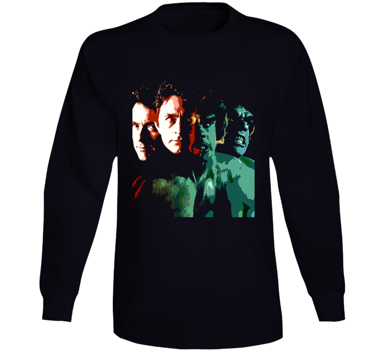 The Incredible Hulk Tv Show 70s Comic Long Sleeve T Shirt