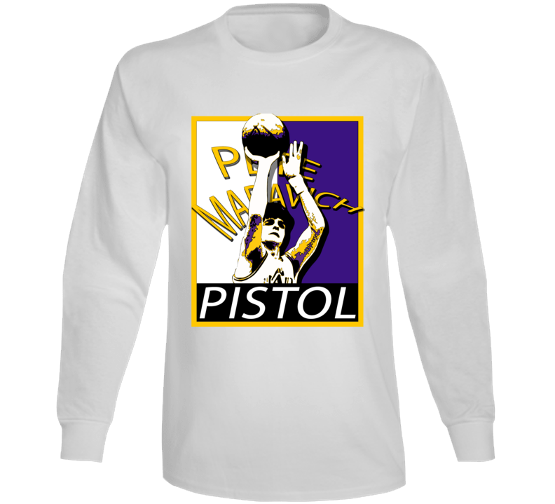 Pistol Pete Maravich Basketball Great Legend Sports Hope Long Sleeve T Shirt